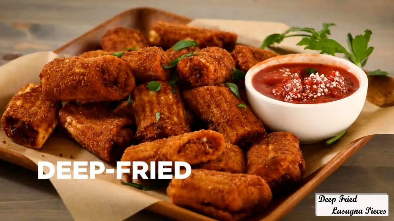 fried lasagna pieces